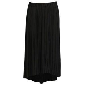 seed Heritage M Black Pleated Hi Lo Skirt Minimalist Goth Parisian Dark Academia